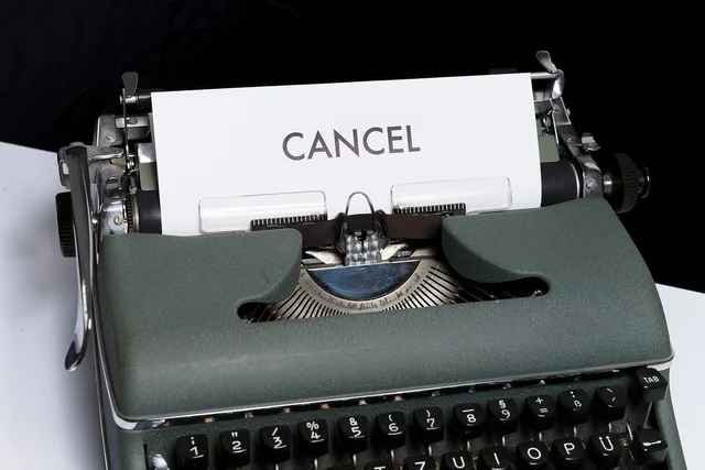 cancel, break up, abort, culture, subscription, warning, clear, expired, deny, no, decline, false, denied, check, cross, negative, concept, remove, error, cancel, cancel, cancel, cancel, cancel, subscription. Assessing a newsletter supplier through five gates, from privacy to exit
